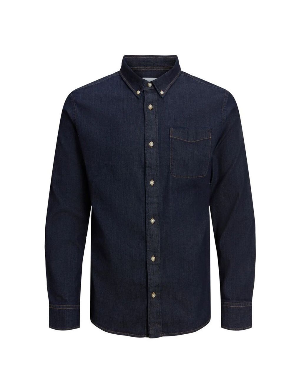 Jack & Jones JPR Brook Premium Dark Wash Denim Button Up Shirt